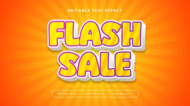 Sarı Turuncu ve Mor Menekşe Satışı 3d Düzenlenebilir Metin Efekti - Yazı Tipi Stili