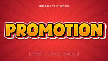 Turuncu Kırmızı ve Siyah Tanıtım 3d Düzenlenebilir Metin Efekti - Yazı Tipi Biçimi