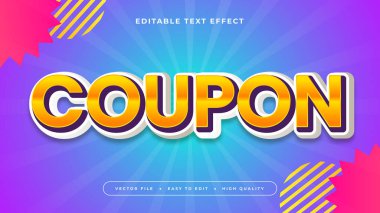 Renkli Coupon 3d Düzenlenebilir Metin Efekti - Yazı Tipi Biçimi