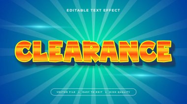 Sarı Turuncu ve Yeşil Temizleme 3d Düzenlenebilir Metin Efekti - Yazı Tipi Biçimi