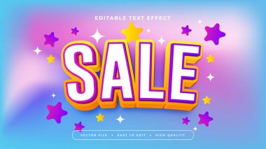 Renkli Satış 3d Düzenlenebilir Metin Efekti - Yazı Tipi Biçimi