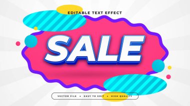 Renkli Satış 3d Düzenlenebilir Metin Efekti - Yazı Tipi Biçimi