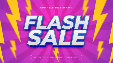 Mavi Beyaz ve Mor Mor Satış 3d Düzenlenebilir Metin Efekti - Yazı Tipi Stili