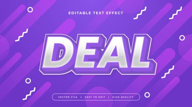 Beyaz ve Mor Menekşe Anlaşması 3d Düzenlenebilir Metin Efekti - Yazı Tipi Stili