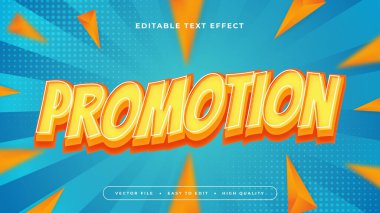Sarı Turuncu ve Mavi Tanıtım 3d Düzenlenebilir Metin Efekti - Yazı Tipi Biçimi