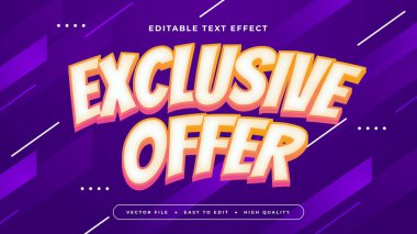 Beyaz Pembe ve Mor Menekşe Özel Teklif 3d Düzenlenebilir Metin Efekti - Yazı Tipi Biçimi