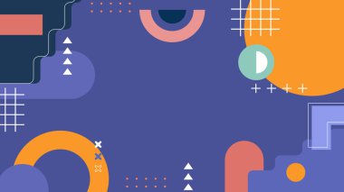 Geometrik Desenler ile Renkli Soyut Şekiller Arkaplanı