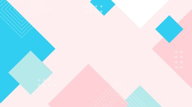 Renkli Şekiller ve Desenler ile Soyut Geometrik Arkaplan