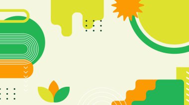 Canlı Geometrik Soyut Arkaplan. Dinamik Soyut Arkaplan Şekilleri Renkli Şekiller halinde. Modern, oyuncu bir estetik gerektiren Tasarım Projeleri için mükemmel.