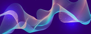 Canlı Arkaplanda Soyut Renkli Dalga