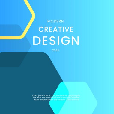 Mavi ve Sarı Gradyan Modern Tasarım Posta, Arkaplan, Banner, Ad, Promo, Davetiye, Etc