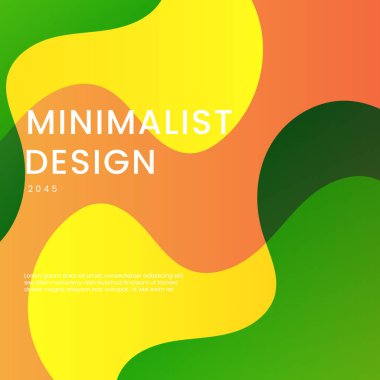 Sarı Turuncu ve Yeşil Arkaplan Minimalist Gradyan Biçimi Posta, Arkaplan, Banner, Ad, Promo, Davetiye, Etc