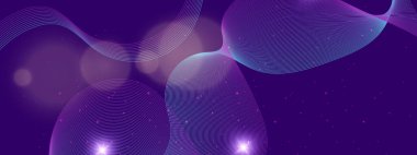 Aydınlık Efektli Karanlık Arkaplanda Soyut Gradyan Dalgası