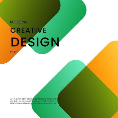 Beyaz Turuncu ve Yeşil Gradyan Modern Tasarım Posta, Arkaplan, Banner, Ad, Promo, Davetiye, Etc