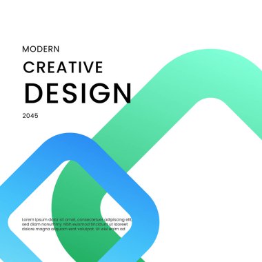 Mavi Beyaz ve Yeşil Gradyan Modern Tasarım Posta, Arkaplan, Banner, Ad, Promo, Davetiye, Etc