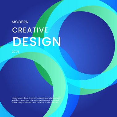 Mavi ve Yeşil Gradyan Soyut Şekilleri Posta, Arkaplan, Banner, Ad, Promo, Davetiye, Etc için İdeal