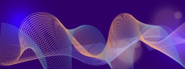 Renkli Soyut Dalga Arkaplan Modern Teknolojisi