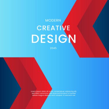 Kırmızı ve Mavi Gradyan Modern Tasarım Posta, Arkaplan, Banner, Ad, Promo, Davetiye, Etc