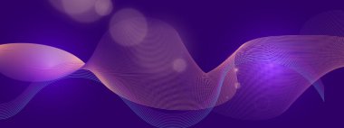 Aydınlık Efektli Karanlık Arkaplanda Soyut Gradyan Dalgası