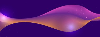 Karanlık Arkaplanda Soyut Renkli Dalga Deseni