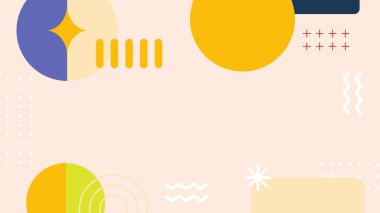 Sıcak Renkli Tonlardaki Soyut Geometrik Desen