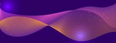 Aydınlık Efektli Karanlık Arkaplanda Soyut Gradyan Dalgası