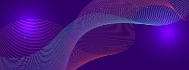 Derin Modern Teknoloji Arkaplanında Soyut Işık Dalgaları