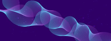 Renkli Soyut Dalga Arkaplan Modern Teknolojisi