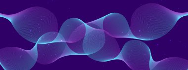 Canlı Akan Işık Dalgaları ile Soyut Arkaplan. Teknoloji, fütüristik temalar ve yaratıcı projeler için ideal.