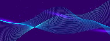 Derin Modern Teknoloji Arkaplanında Soyut Işık Dalgaları