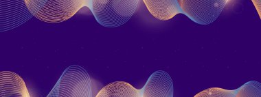 Karanlık Arkaplanda Soyut Renkli Dalga Deseni