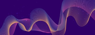 Arkaplanda Canlı Soyut Işık Dalgaları