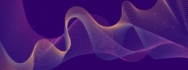 Zengin Bir Arkaplanda Canlı Soyut Dalga Tasarımı, Dinamik ve Fütürist Bir His Oluşturma, Dijital Sanat, Arkaplan ve Yaratıcı Projeler İçin Mükemmel