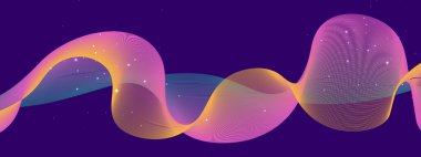 Soyut Renkli Dalga Tasarımı Arkaplanı. Yaratıcı Projeler ve Dijital Temalar İçin Mükemmel