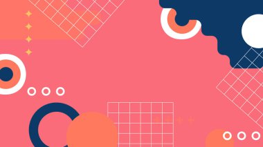 Modern Renkli Tasarımda Soyut Geometrik Şekiller