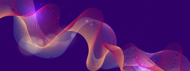 Derin Modern Teknoloji Arkaplanında Soyut Işık Dalgaları