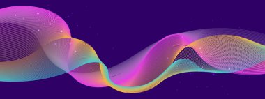 Arkaplanda Canlı Soyut Işık Dalgaları
