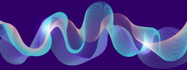 Aydınlık Efektli Karanlık Arkaplanda Soyut Gradyan Dalgası