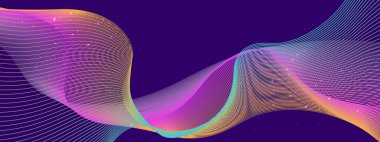 Derin Modern Teknoloji Arkaplanında Soyut Işık Dalgaları