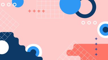 Kalın Renkli Modern Soyut Geometrik Arkaplan