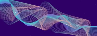 Akan Neon girdapları ve parıltıları olan soyut bir arkaplan. Yaratıcı ve Teknolojik Temalar İçin Mükemmel