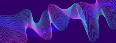 Renkli Soyut Dalga Arkaplan Modern Teknolojisi