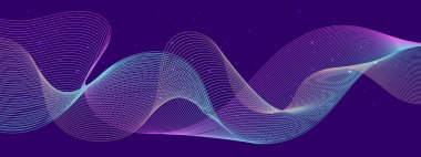 Canlı Arkaplanda Soyut Renkli Dalga