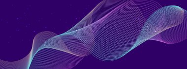 Derin Modern Teknoloji Arkaplanında Soyut Işık Dalgaları