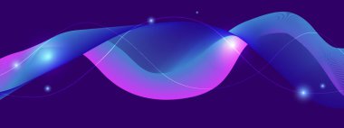 Soyut Renkli Dalga Tasarımı Arkaplanı. Yaratıcı Projeler ve Dijital Temalar İçin Mükemmel