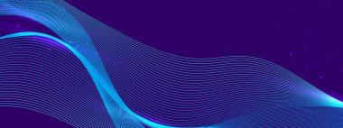 Zengin Bir Arkaplanda Canlı Soyut Dalga Tasarımı, Dinamik ve Fütürist Bir His Oluşturma, Dijital Sanat, Arkaplan ve Yaratıcı Projeler İçin Mükemmel