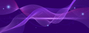 Karanlık Arkaplanda Soyut Renkli Dalga Deseni