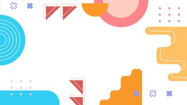 Sıcak Renkli Tonlardaki Soyut Geometrik Desen