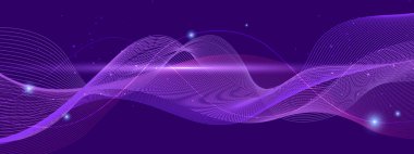 Arkaplanda Canlı Soyut Işık Dalgaları