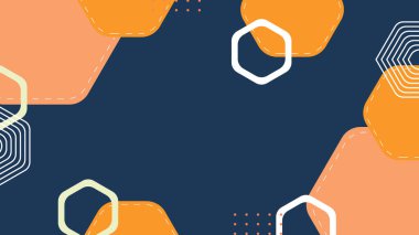 Kalın Renkli Modern Soyut Geometrik Arkaplan